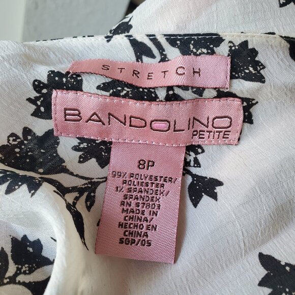 Bandolino White and black floral print top - Picture 6 of 9